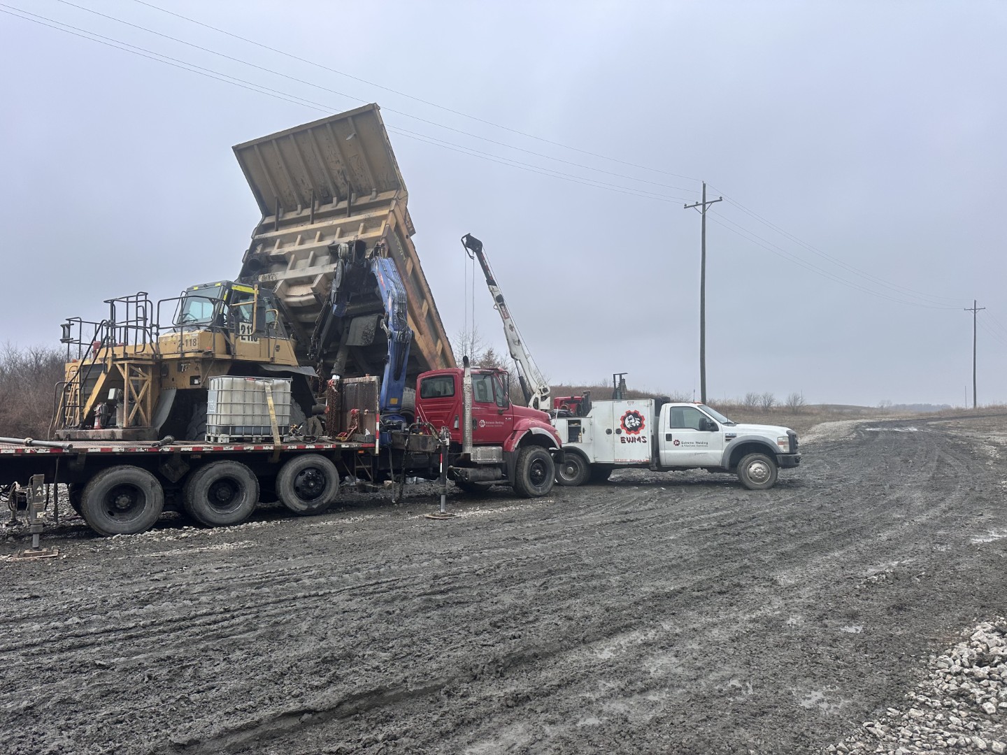 field service on mining dump truck